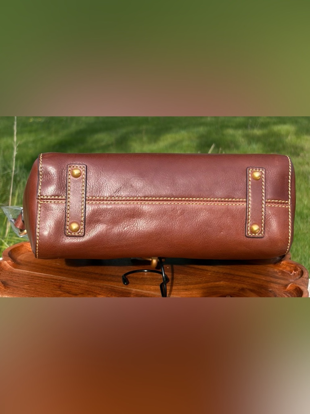 Dooney & Bourke Small Amelie Chestnut Brown Florentine Leather Tote NWT - Picture 12 of 14